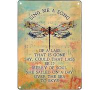 RIFOSA 6"x8" Nostalgic Tin Sign Vintage Skye Boat Song For Fan Outlander Sing Me A Song Of A Lass Hippie Dragonfly Metal Sign Home Decor