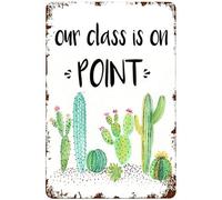 RIFOSA 6"x8" Our Class Is On Point Teachers Gift Cactus Theme Cactus Classroom Teacher Sign Classroom Decor Teachers Gift Tin Sign