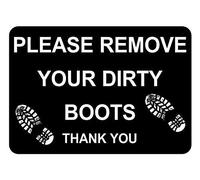 RIFOSA 6"x8" Please Remove Your Dirty Boots Thank You Tin Metal Sign Plaque