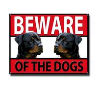 RIFOSA 6"x8" Rottweiler Beware Of The Dogs Metal Sign,security,warning,guard Dog Sign