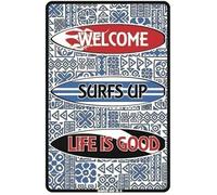 RIFOSA 6"x8" Surfboards Welcome Tin Metal Traffic Parking Road Street Sign Wall Decor