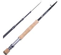 RIFT Apache II Fly Fishing Rod - Carbon Fiber Telescopic Fishing Rod - One-Piece Travel Fishing Rod - Fast Action Fly Rod with Aluminum Reel Seat, Stainless Guides, and Folding Hook Keeper (5/6 WT)