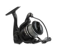 RIFT Chasm Spinning Reel, Carbon Disc Drag System, 5.2:1 Gear Ratio, 7+1 Stainless Steel Ball Bearings, CNC Aluminum Spool, Knurled Spool Center, Ambidextrous (Black/Silver - Loaded, 2000)
