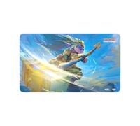 Riftbound: League of Legends TCG - Unleashed “Poppy, Keeper of the Hammer” Playmat | Official Bound Edge Gaming Playmat | 24 x 14 Inches