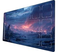 Riftbound TCG Playmat 24x14 Inch Unofficial Design with Game Zones and Board Game Players Storage Bag Perfect for (Holy sword)