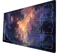 Riftbound TCG Playmat 24x14 Inch Unofficial Design with Game Zones and Board Game Players Storage Bag Perfect for (Canyon)