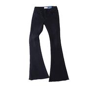Rifuli Jeans Teen Girls Women's High Waist Bootcut Jeans Flared Jeans No#13 (Black, S)