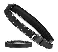 Rig Gears Leather Tool Belt For Men - Adjustable Premium Grain Leather work belts 2 Inch Multipurpose Leather Soft Padded Tool Belt, Black, Default