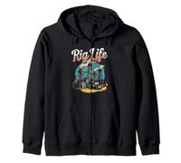Rig Life Oilfield Rig Zip Hoodie