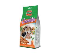 Riga - Carrot Crookies - Crispy Cookies for Dwarf Rabbits, Guinea Pigs and Small Rodents - Rich in Vitamins and Omega 3-50g