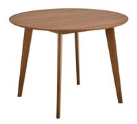 riga small wooden round dining table in walnut