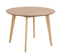 riga wooden dining table round small in oak