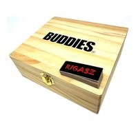 Rigasz Wooden Storage Rolling Box with Tips - 17cm x 15cm x 6.5cm