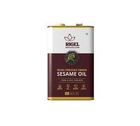 Rigel Spices Cold Pressed Sesame Oil | Gingelly Oil | Naturally Processed | (5L TIN (169 fl oz)) | kosher.