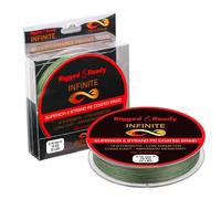 Rigged and Ready Infinite Hi-performance Fishing Braid-22lb 10kg PE Coated Line-200m. Braided 8 Strand Low Diameter No Stretch Long Cast Abrasion Resistant Fast Sink. River Lake Sea Fishing
