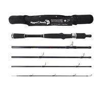 Rigged and Ready - Rucksack Spin & Baitcasting Rod. Super-Compact 5’ 7” 170cm 5 Sections + neoprene case. 1 rod + Micro-trigger = Spin or Casting