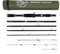 Rigged and Ready Smuggler 6 Baitcast Travel Fishing Rod with Case & 3 Tips