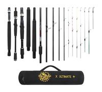 Rigged and Ready X Ultimate 25-in-1 Spin-Baitcast-Fly Travel Fishing Rod