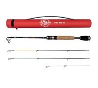 Rigged & Ready Fish Rig Telescopic Compact Travel Fishing Rods with Case | 1 Spinning Multi-section,2 Telescopic Rods,1 Combination, 3 Tips + Case. Bass, Trout, Carp, Fresh & Saltwater Fishing