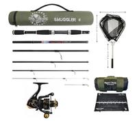 Rigged & Ready Smuggler 6 Travel Fishing Bundle with RR3000 Reel, Net & Mat