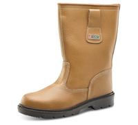 Beeswift Dual Density Polyurethane Rigger Boots 1 Pair Unlined Tan Size 5