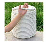 Rigging Rope,Industrial Grade 10mm x 80m Solid Braid Polyester Rope - 3792 LBS Breaking Strength, Durable Outdoor Rigging Rope for Camping, Hiking, Swing, Marine Docks (White)