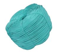 Rigging Rope,Multipurpose Waterproof Arborist Rigging Rope - 1/4" x 164' Blue Three-Strand Braided Polypropylene for Marine Tie-Down, Yacht Rescue, and DIY Projects