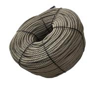 Rigging Rope,Multipurpose Waterproof Arborist Rigging Rope - 3/16" x 656' Gray, Three-Strand Braided Polypropylene for Marine Tie-Down, Yacht Rescue, DIY Projects