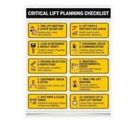 Rigging Safety Poster Critical Lift Guide for Crane Crews
