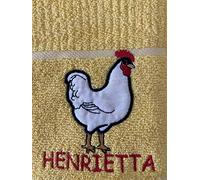 Riggs 100% Cotton 3 Pack Henrietta The Hen Design Kitchen Hand Tea Towels in Yellow