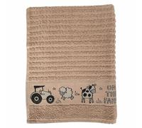 Riggs 100% Cotton 3 Pack On The Farm Design Kitchen Hand Tea Towels in Latte Beige