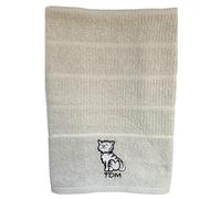 Riggs 100% Cotton 3 Pack 'Tom' Cat Design Kitchen Hand Tea Towels in Grey