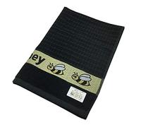 Riggs 100% Cotton Honey Bee Kitchen Tea Towel in Black 50cm x 65cm (Pack of 3)