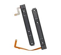 Right and Left Slider Rail, Metal Slider with Sensor Flex Cable, Console Slide Rail Bar Replacement for OLED Host Accessories Repair Parts