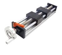 Right and Left Threaded SFU1605 Ball Screw Linear Guide Motion Rail Slide CNC Manual Linear Shaft Actuator Module Table Stroke(200mm 1 side stroke)