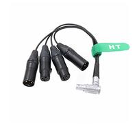 Right Angle 10 Pin to XLR 3 Pin Breakout Audio Record Cable for Shogun Inferno, Ninja Inferno, Shogun Flame, Shogun Monitor (IO-R10pin)