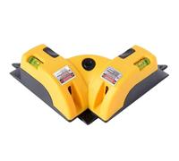 Right Angle 90 Degree Laser Level with Dual Line Alignment, Red Horizontal Vertical Laser Level Square Level with Two Suction Cups for Tiling Woodworking Shelves (Yellow)