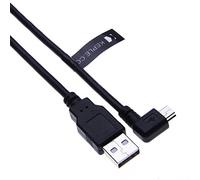 Right Angle 90 Degree Mini USB Cable Cord Compatible with Garmin nuvi 42, 52, 52LM, 54LM, 55LM, 57LM, 67LM, 68LM, 860 | Sat Nav GPS Navigation Satellite System In Car Charging Lead (1m / 3ft Black)