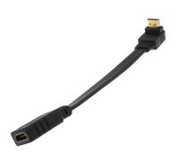 kenable RIGHT ANGLE 90 FLAT HDMI Extension Cable Plug To Female Socket 0.2m 20cm