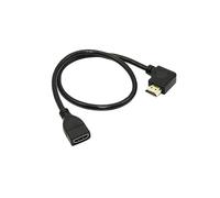 RIGHT ANGLE 90 FLAT HDMI Extension Cable Plug To Female Socket 1meter