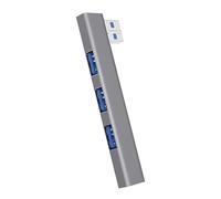 Right Angle Aluminum USB Hub 4 Ports USB3.0 Type C and USB2.0 Simultaneous Device Connection Space Efficient Design Desktop USB Hub Organizer