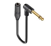 Right Angle Audio Extension Cable,Plug-and-Play 1/4 Inch Stable Transmission - Audio Adapter Cable | for Recordings Live Performances, Guitars Speakers Multimedia