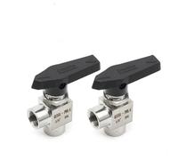 Right Angle Ball Valve 1/8" 1/4" 3/8" 1/2" Female G Thread Stainless Steel 304 high Pressure Thread Ball Valve(DN 8)