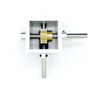 Right Angle Bevel Gearbox, 1:20 Ratio 90 Degree Right Angle Worm Gear Reducer With 6mm Or 8mm Output Shaft(6mm)