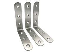Right Angle Bracket, 90x90mm(3.5”x3.5”) Heavy Duty Adjustable Shelf, Stainless Steel L Corner Brace Joint Strong Loading Capacity, 3PCS