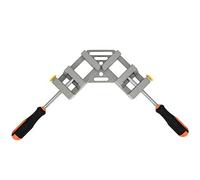 Right Angle Clamp Aluminum Alloy Double Handle 90 Degree Woodworking Tool for Fixing Wooden or Metallic Frames Die Cast Lightweight Durable Adjustable Corner Jig
