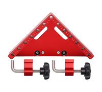 Right Angle Clamp Positioning Square, 45° 90° Aluminum Alloy Carpenter Tool with Clear Scale, Corner Clamping Square for Woodworking, DIY Cabinets & Furniture Assembly