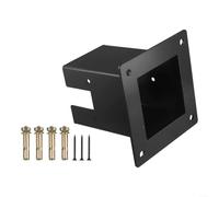 Right Angle Corner Bracket and Pergola Post Base Kit for Wood Beams, Heavy Duty Steel Aluminum Alloy 90 Degree Connector with Sunshade Holes for Garden Gazebo(Base)