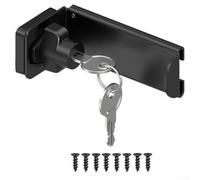 Right Angle Door Hasp Latch Lock for Sliding Barn Doors For and Interior Doors Where 90 Degree Angular Engagement Is Required for Secure Closure (Black)