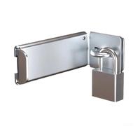 Right Angle Door Lock with Password & Key - Anti Theft Security Latch for Inward Opening Doors, Bedroom, Bathroom & Cabinet - Robust Metal Reinforcement Stopper(Silver-B)